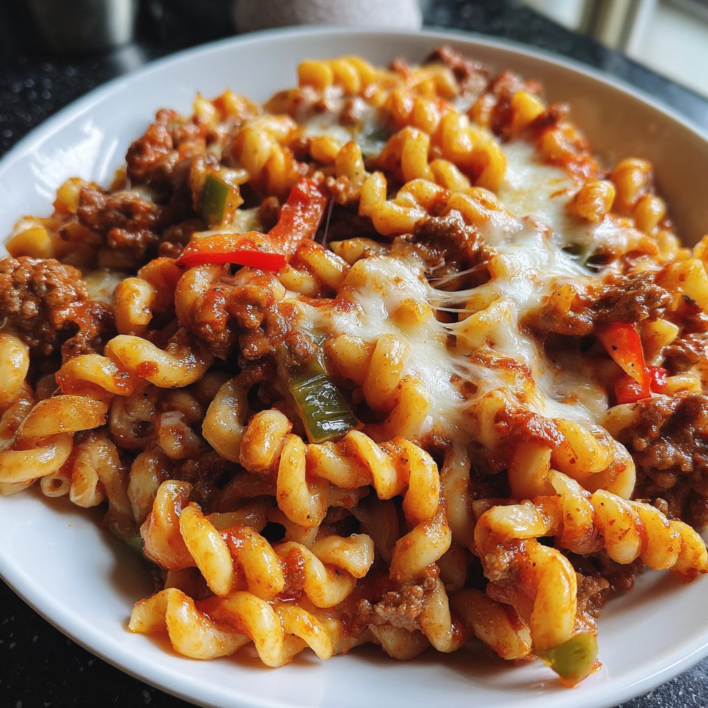 Quick Ground Beef Pasta Skillet