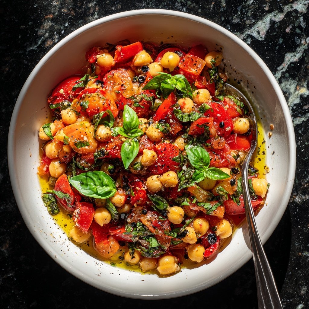 Mediterranean Chickpea Tomato Bowl