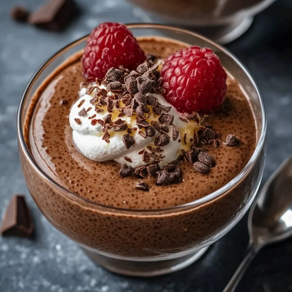 High Protein Chocolate Chia Seed Pudding