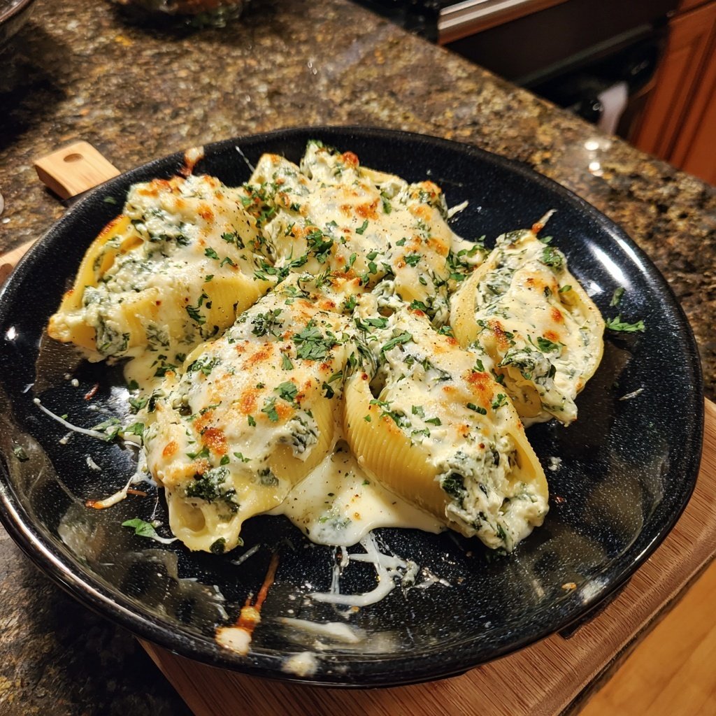 Creamy Spinach Stuffed Shells