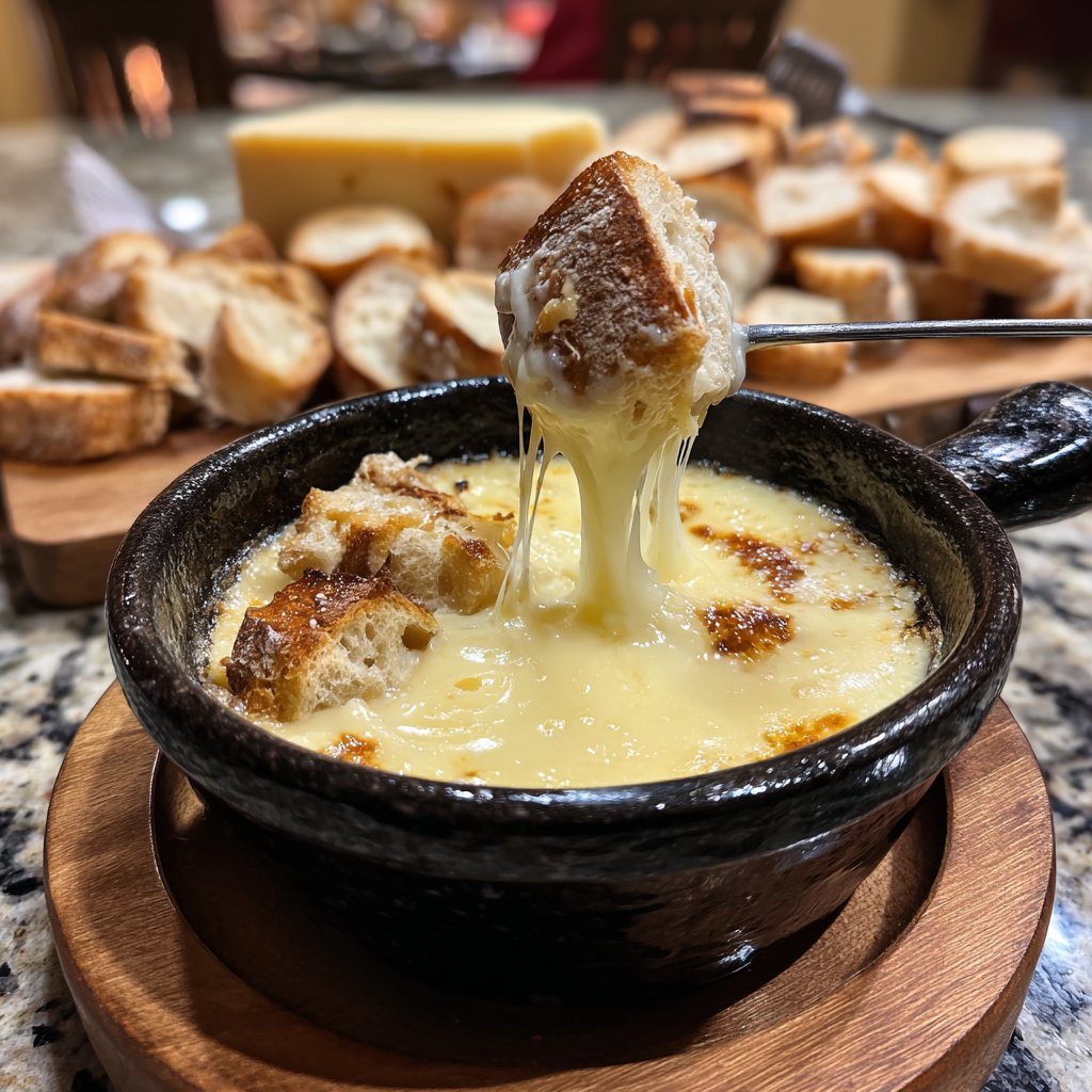 Fondue with Gruyere and Emmental