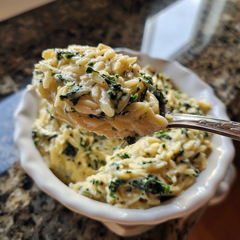 Creamy Spinach Orzo