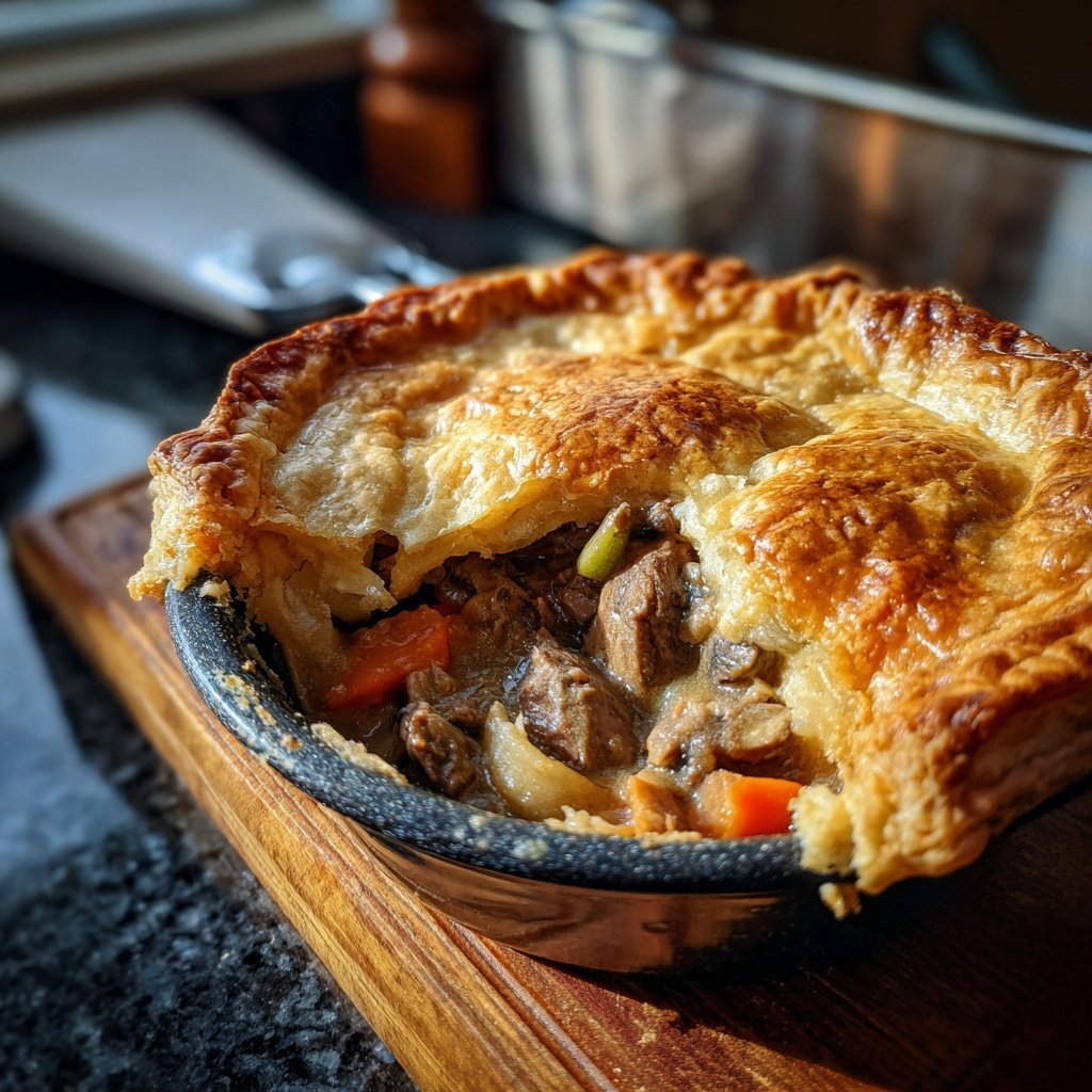 Comfort Food Beef and Mushroom Pot Pie
