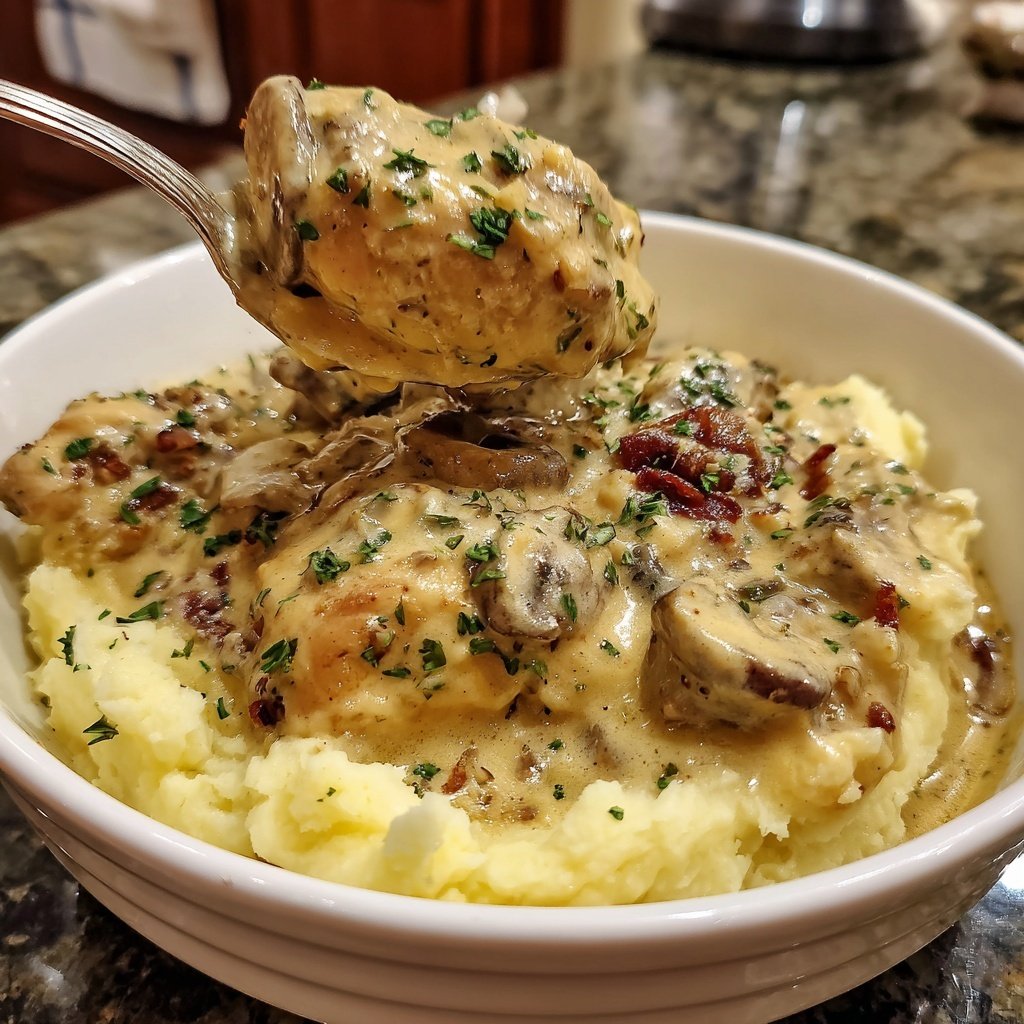 Comfort Food Creamy Chicken and Mashed Potatoes