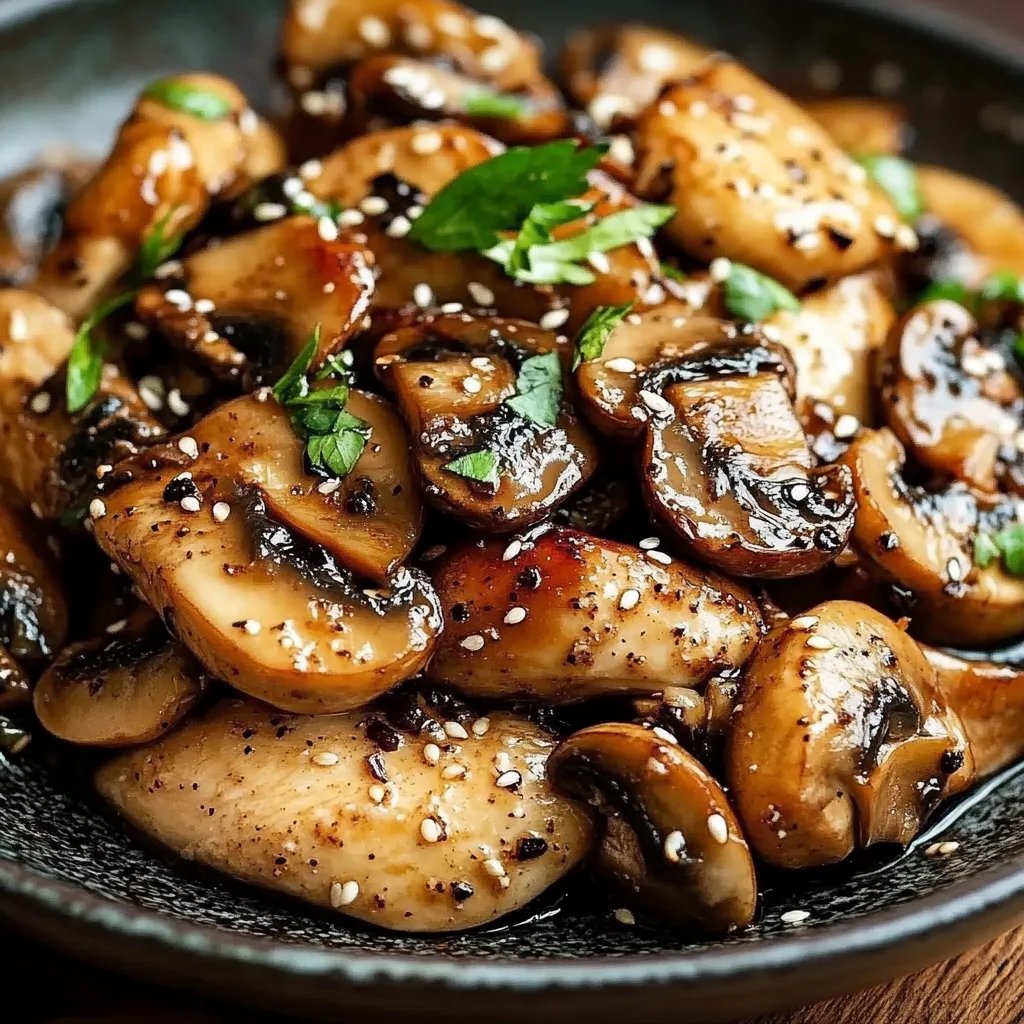 Black Pepper Chicken with Mushrooms