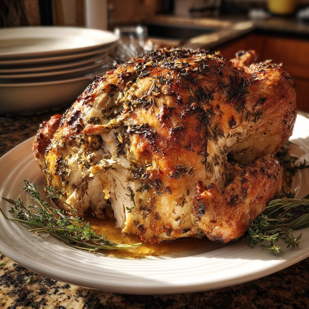 Seasonal & Festive Thanksgiving Herb Stuffed Turkey