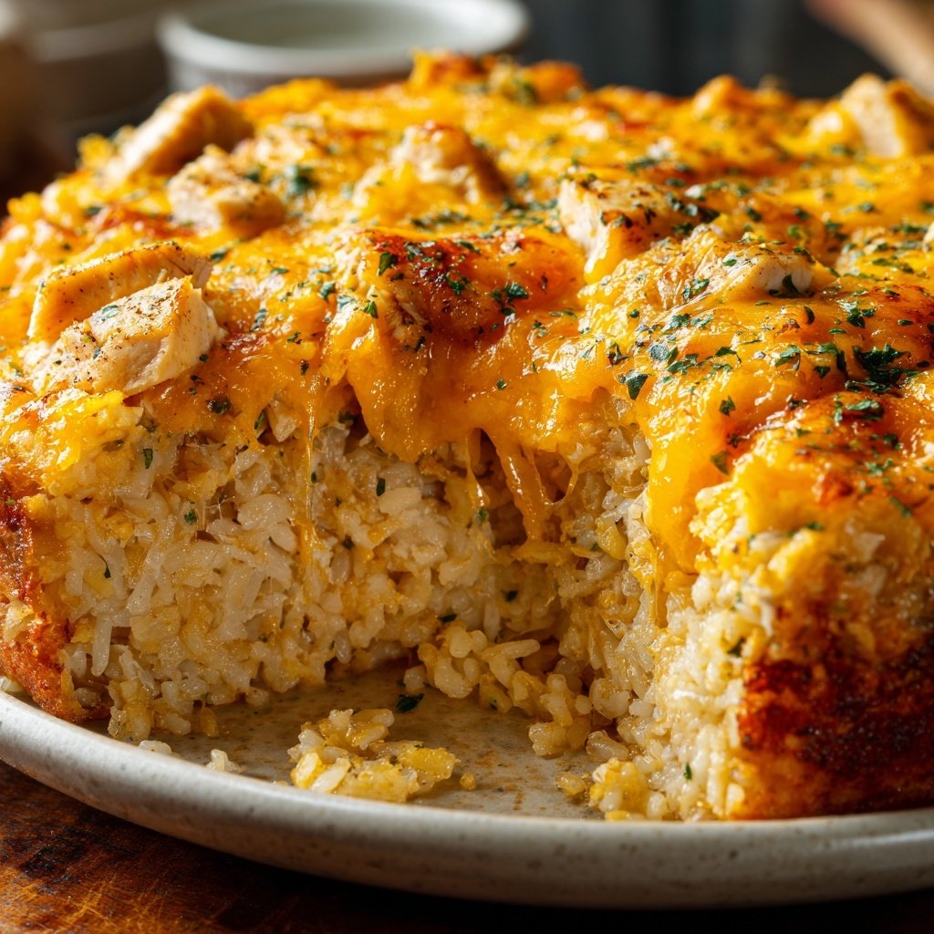 Cheesy Chicken And Rice Bake