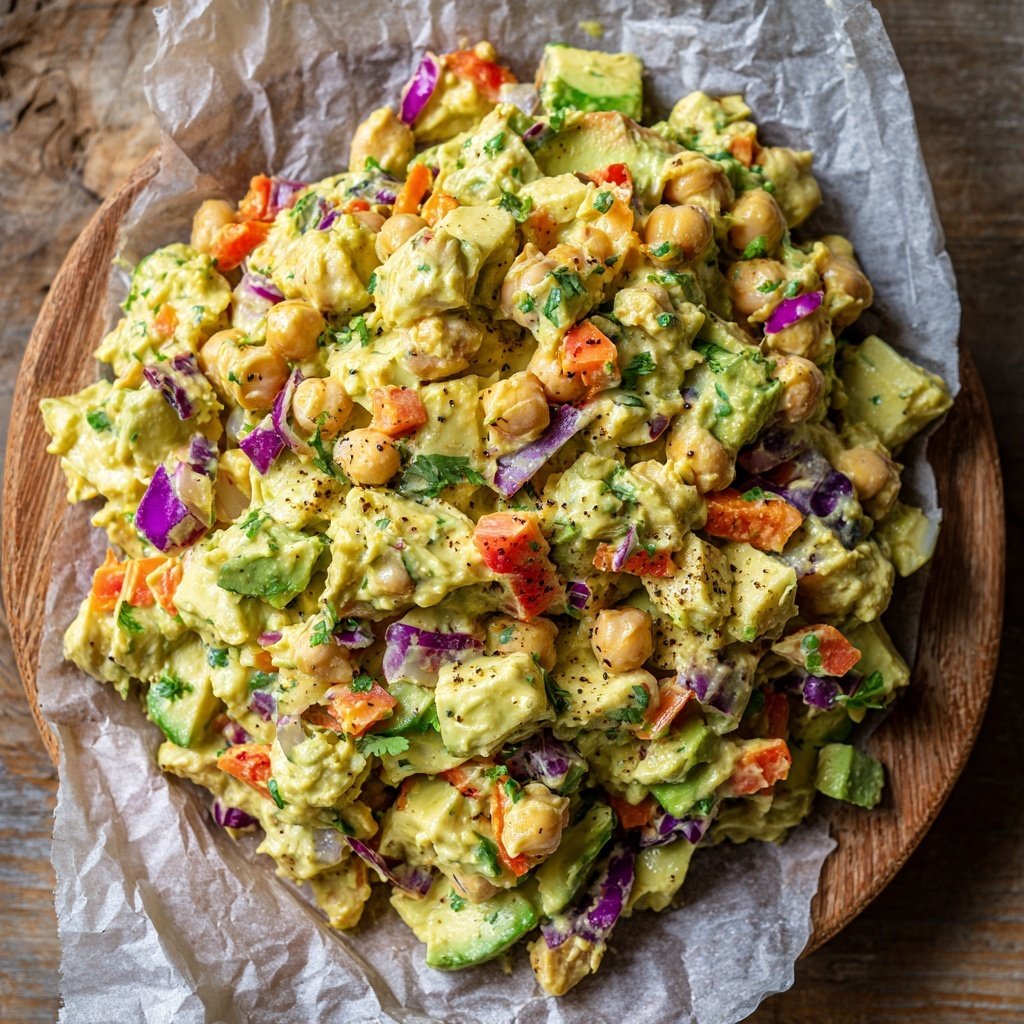 Healthy & Light Avocado Chickpea Salad