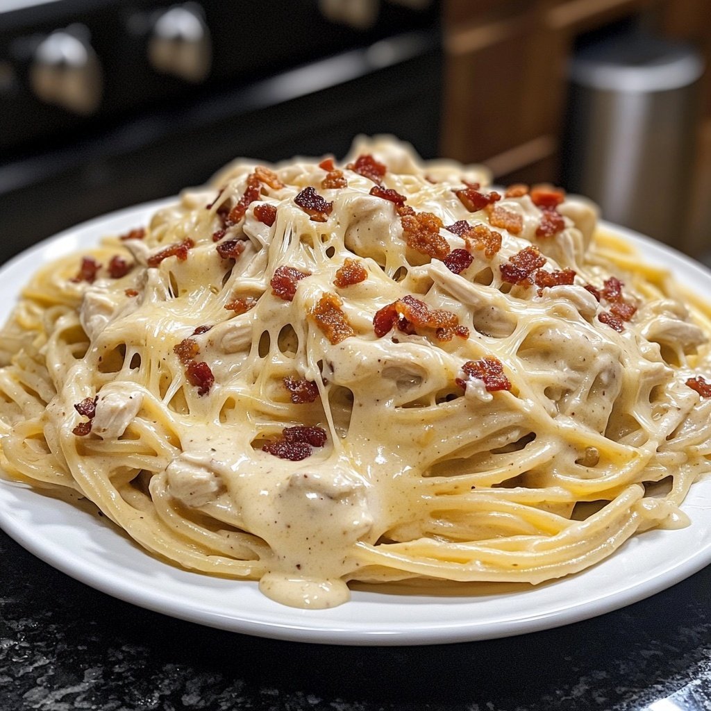 Creamy Chicken Bacon Ranch Pasta